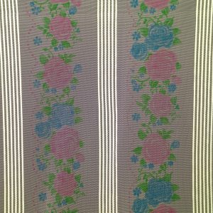 Printed Striped Voile Fabric